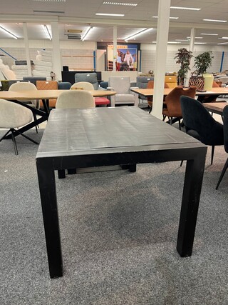 Eetkamertafel mango Willemstad 90cm, zwart